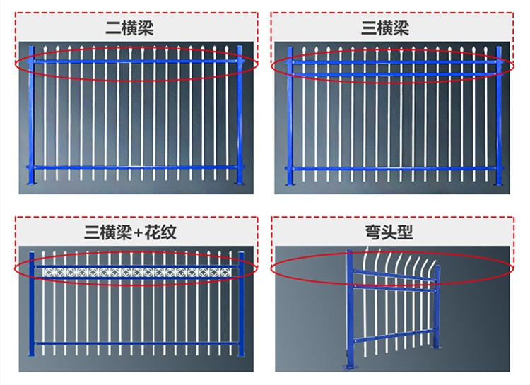 锌钢护栏组装示意图